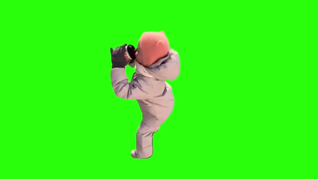 little one dancing green screen