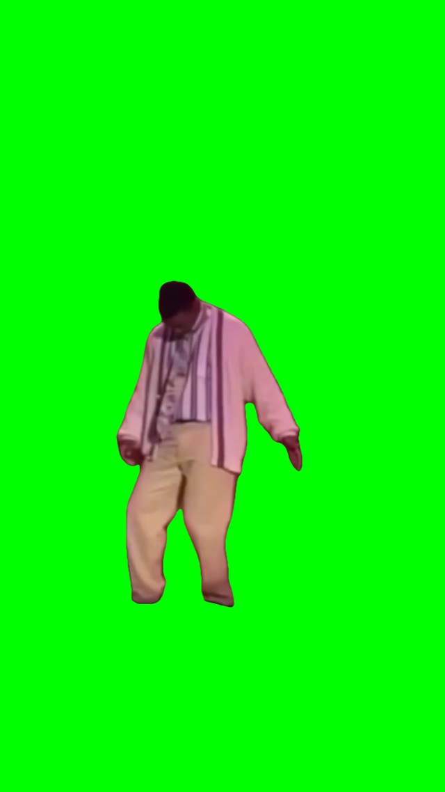 man dancing green screen