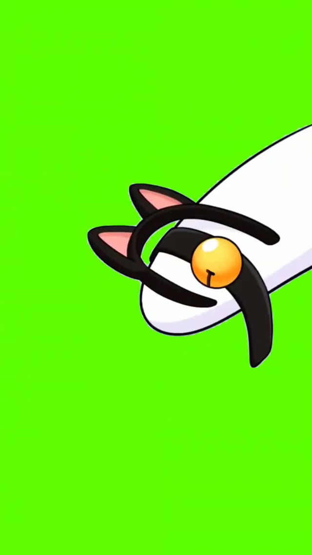 sad cat dance anime green screen